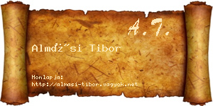Almási Tibor névjegykártya